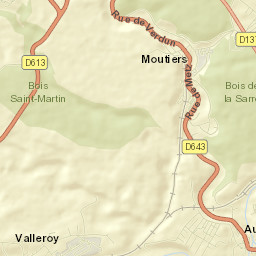 Moutiers Street Map