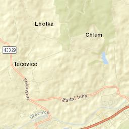 Tečovice Street Map