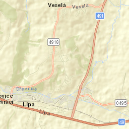 Okres Zlín Street Map