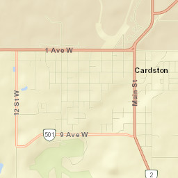 Cardston Street Map
