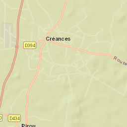 Créances Street Map