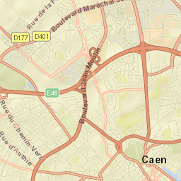 Caen Street Map