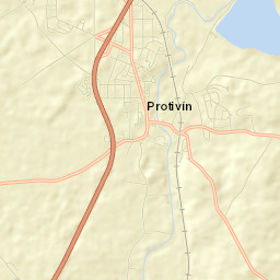 Protivín Street Map