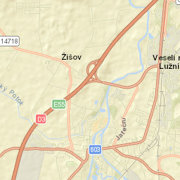 Veselí nad Lužnicí Street Map