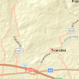 Tvarožná Street Map