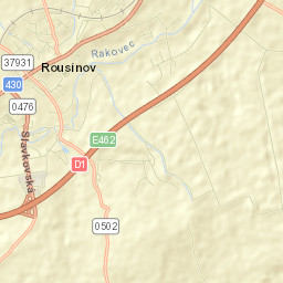 Rousínov Street Map