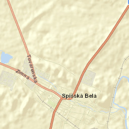 Spišská Belá Street Map