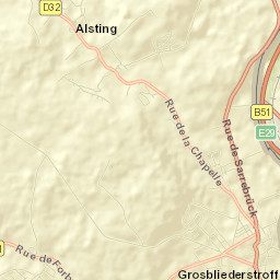 Grosbliederstroff Street Map