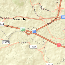 Ostopovice Street Map