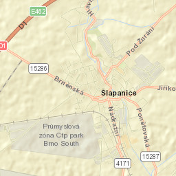 Šlapanice Street Map