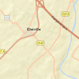 Éterville Street Map