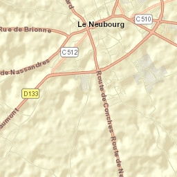 Le Neubourg Street Map
