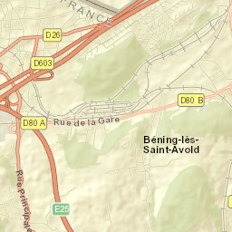 Béning-lès-Saint-Avold Street Map