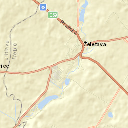 Želetava Street Map