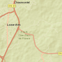 Luzarches Street Map