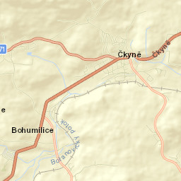Čkyně Street Map