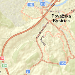 Považská Bystrica Street Map