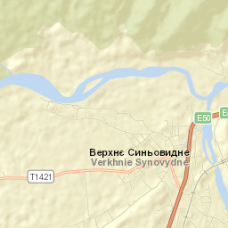 Verkhnie Synevydne Street Map