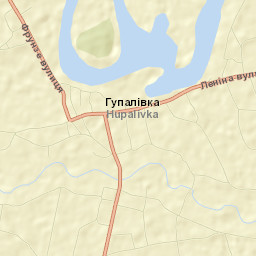 Hupalivka Street Map