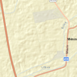 Měnín Street Map