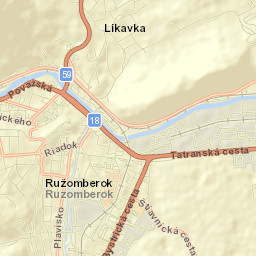 Okres Ružomberok Street Map