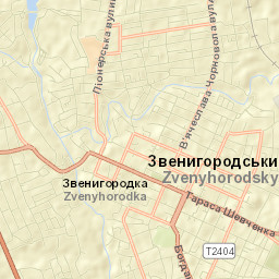 Zvenihorodka Street Map