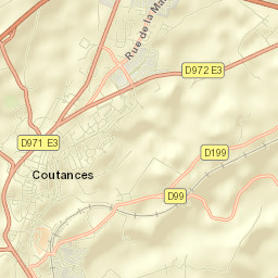 Coutances Street Map