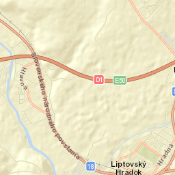 Liptovský Hrádok Street Map