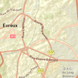 Évreux Street Map