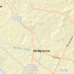 Hrdějovice Street Map