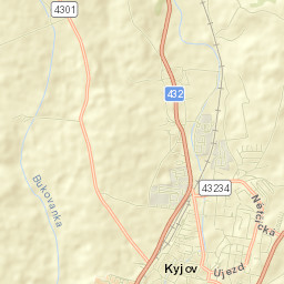 Kyjov Street Map