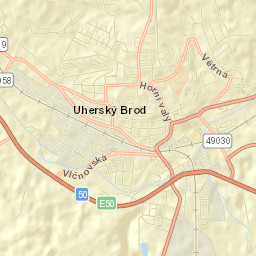 Uherský Brod Street Map