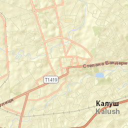 Kalush Street Map