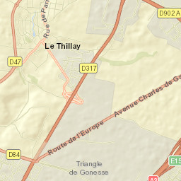 Le Thillay Street Map