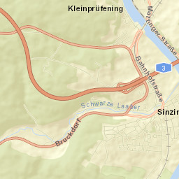 Sinzing Street Map