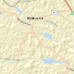 Blížkovice Street Map