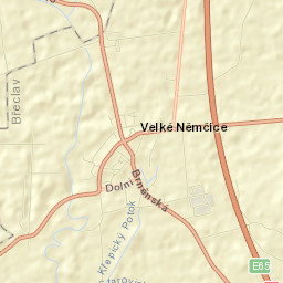 Velké Němčice Street Map