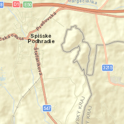 Spišské Podhradie Street Map
