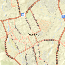Okres Prešov Street Map