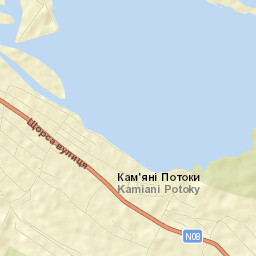 Kamiani Potoky Street Map