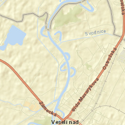 Veselí nad Moravou Street Map