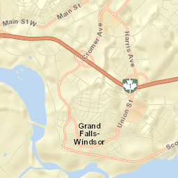 Grand Falls-Windsor Street Map