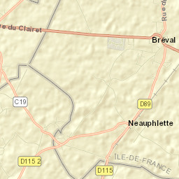 Bréval Street Map