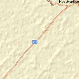 Hostěradice Street Map