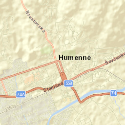 Humenné Street Map