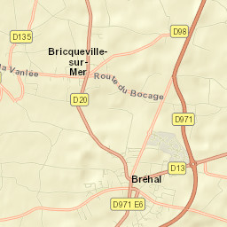 Bréhal Street Map