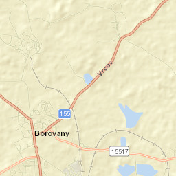 Borovany Street Map