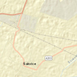 Šakvice Street Map