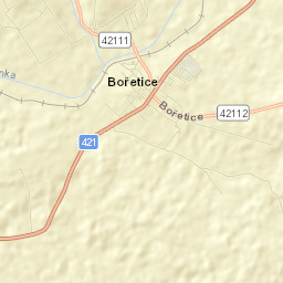 Bořetice Street Map