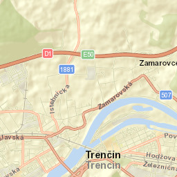 Okres Trenčín Street Map